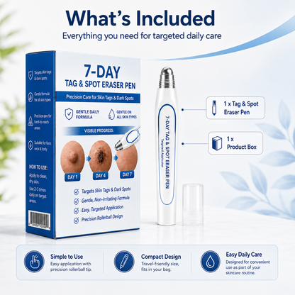 7-Day Skin Tag & Spot Eraser Painless & Scar-FreeAdvanced Imperfection Removal Rollerball Pen