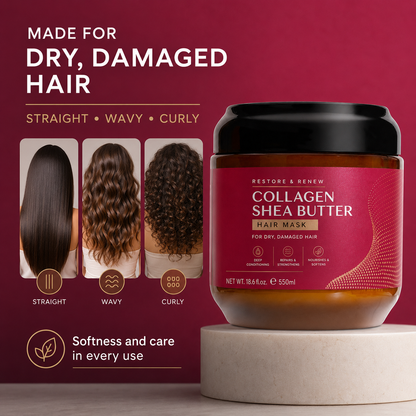 Collagen Shea Butter Hair Mask Deep Repair Conditioning